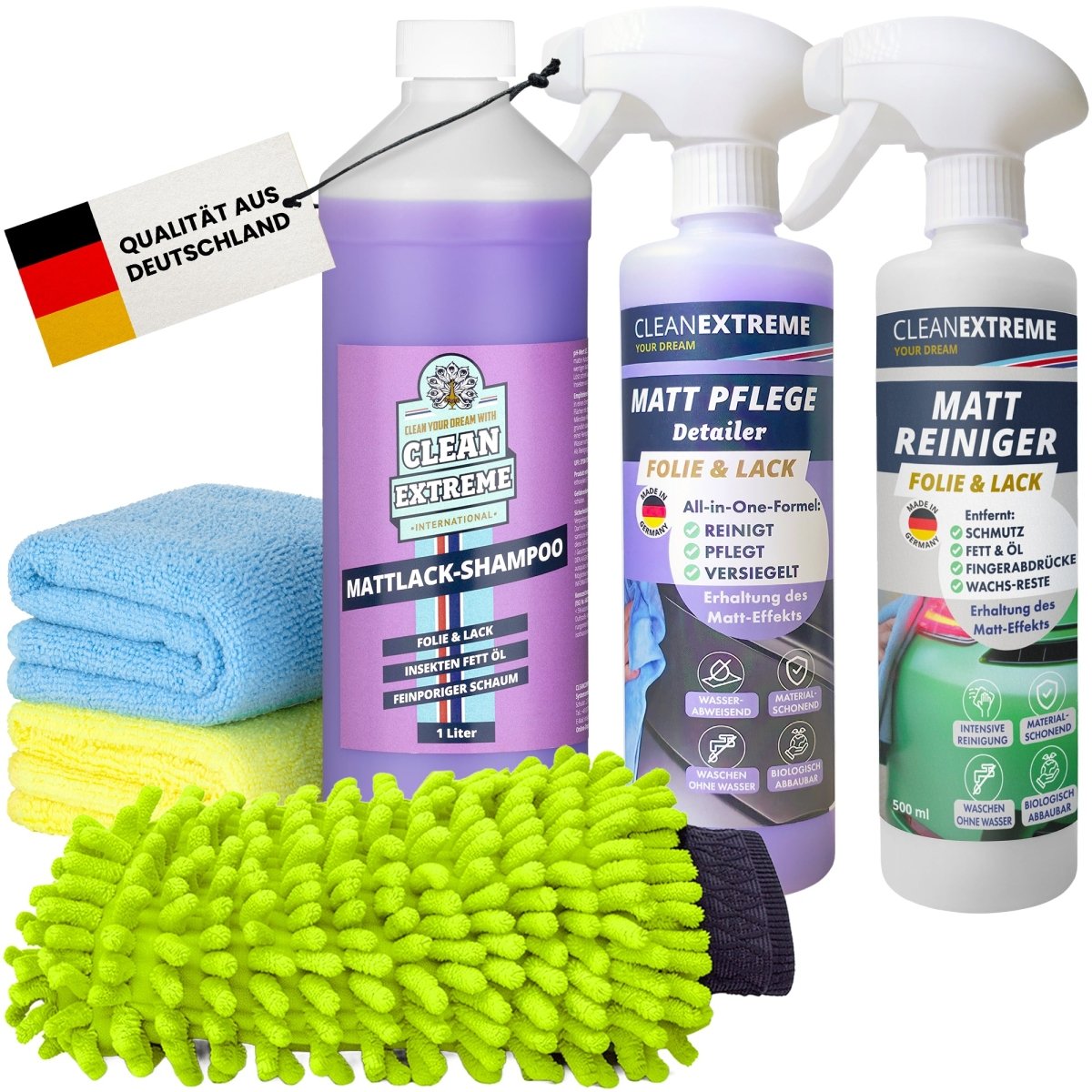 Auto - Set Mattlack / Mattfolie – Reinigung + Pflege MAXI - CLEANEXTREME