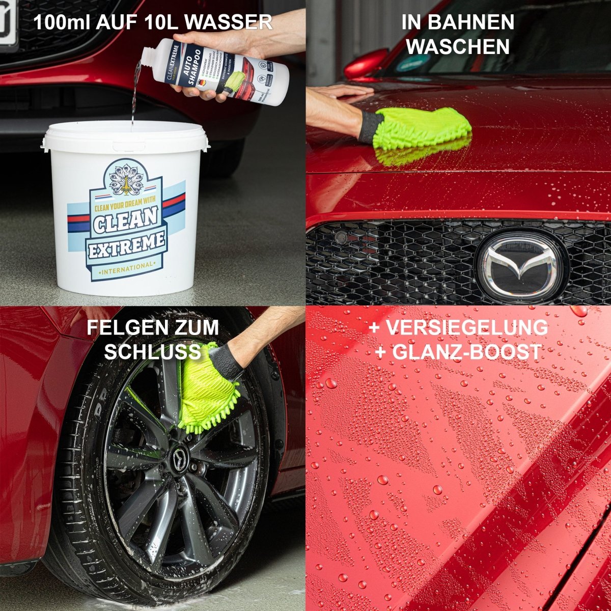 Autoshampoo Konzentrat mit Wachs 500 ml - CLEANEXTREME
