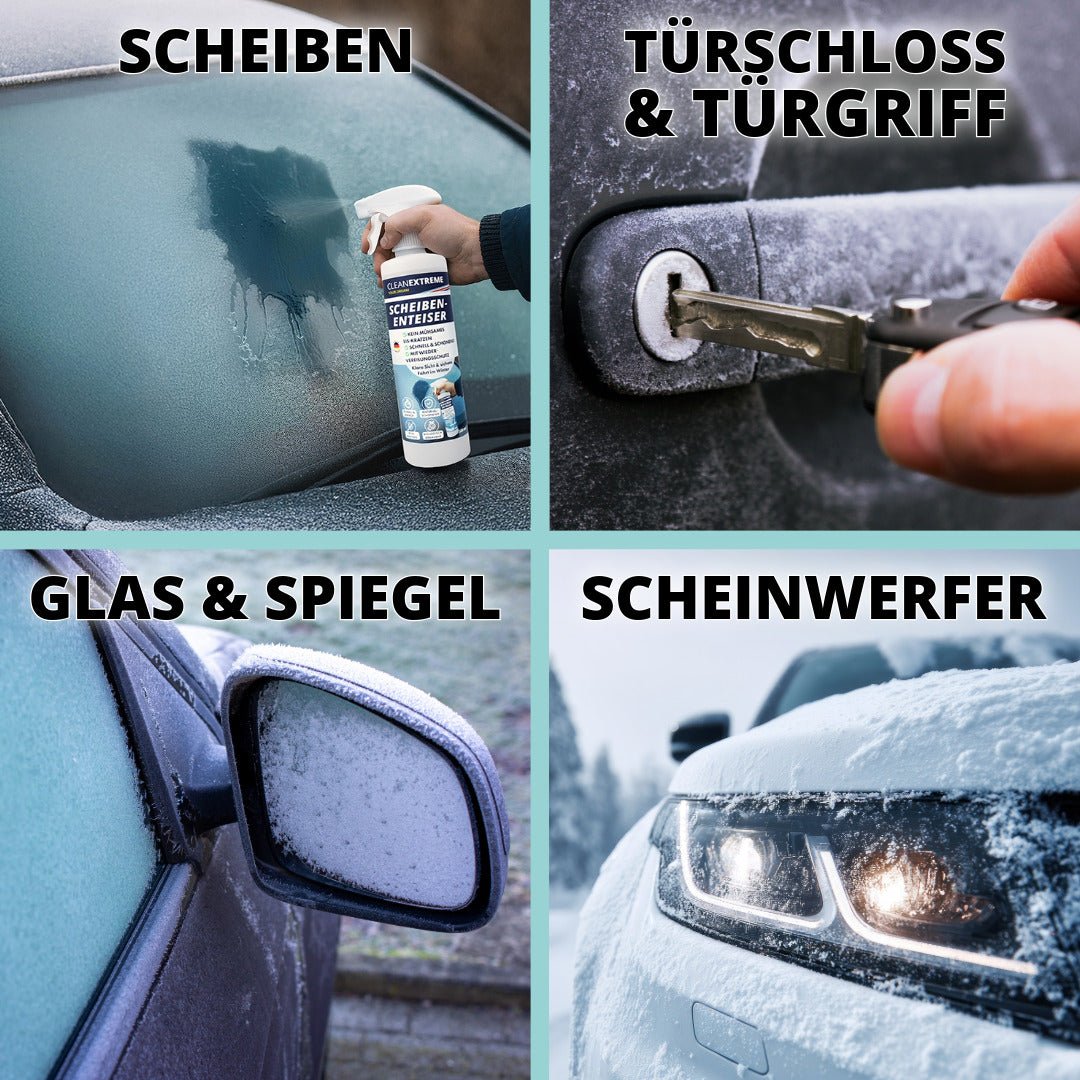 Winter - Profi - Set Frostschutz & Enteiser – 4,8 L Wischwasser + 3 x 500 ml Enteiser - Spray - CLEANEXTREME