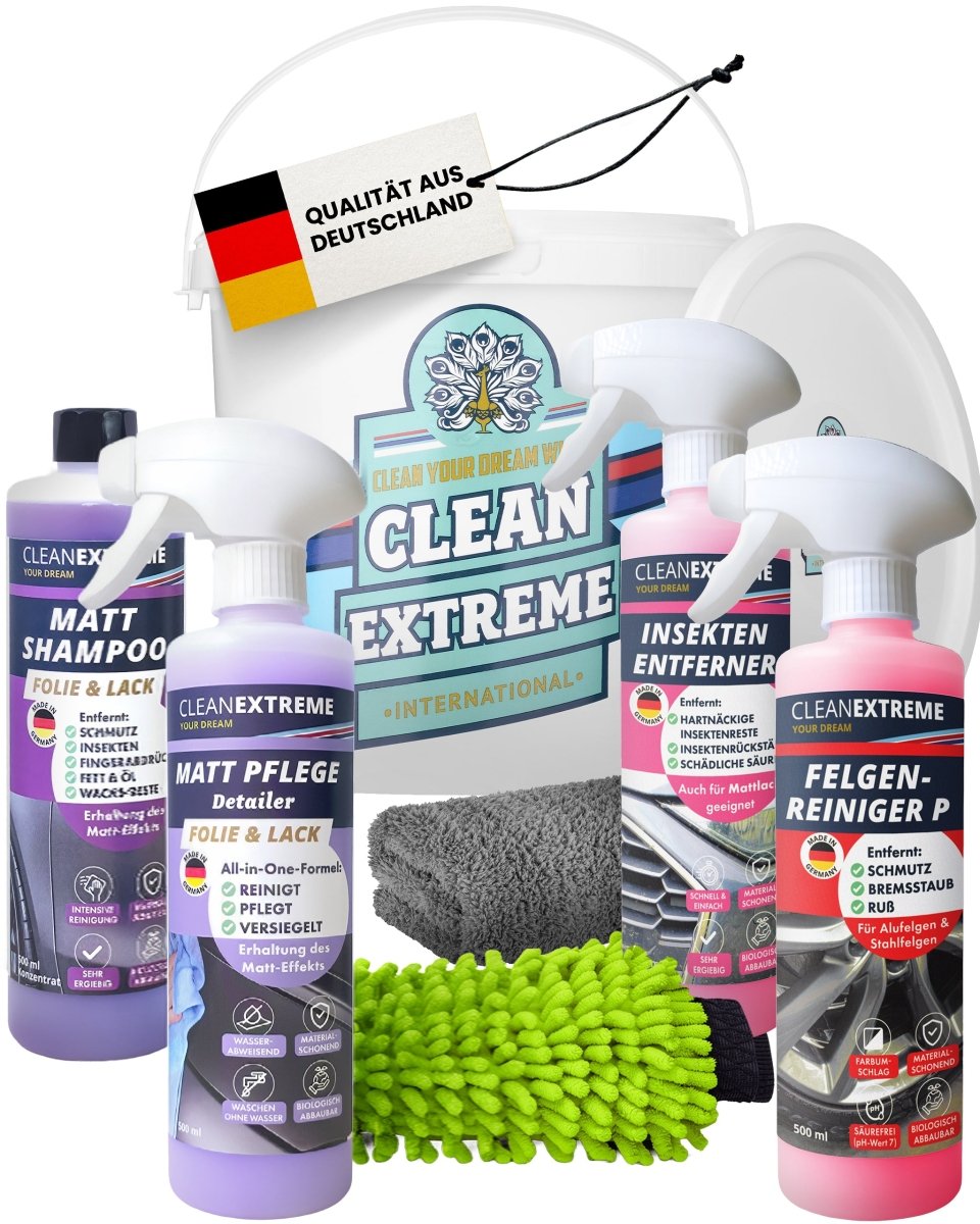 Auto - Wasch - Set Base Mattlack & Matt - Folie - CLEANEXTREME