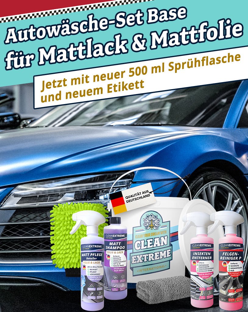 Auto - Wasch - Set Base Mattlack & Matt - Folie - CLEANEXTREME