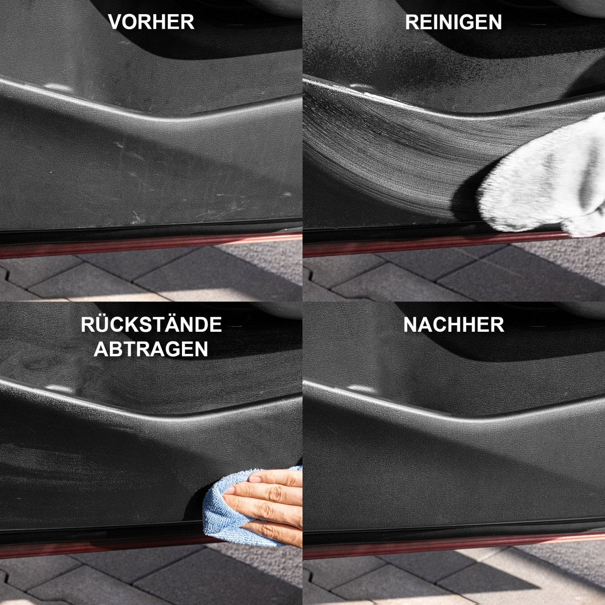 CLEANEXTREME Cockpitreiniger Mikrobiologisch Allergiker - 500 ml + Mikrofaser - Reinigungshandschuh Innenraum entfernt Schmutz, Staub, Fette, leichte Öle, Kosmetik - Rückstände, klebrige Getränkerückstände, Lebensmittelreste, Tierschmutz umv. - CLEANEXTREME