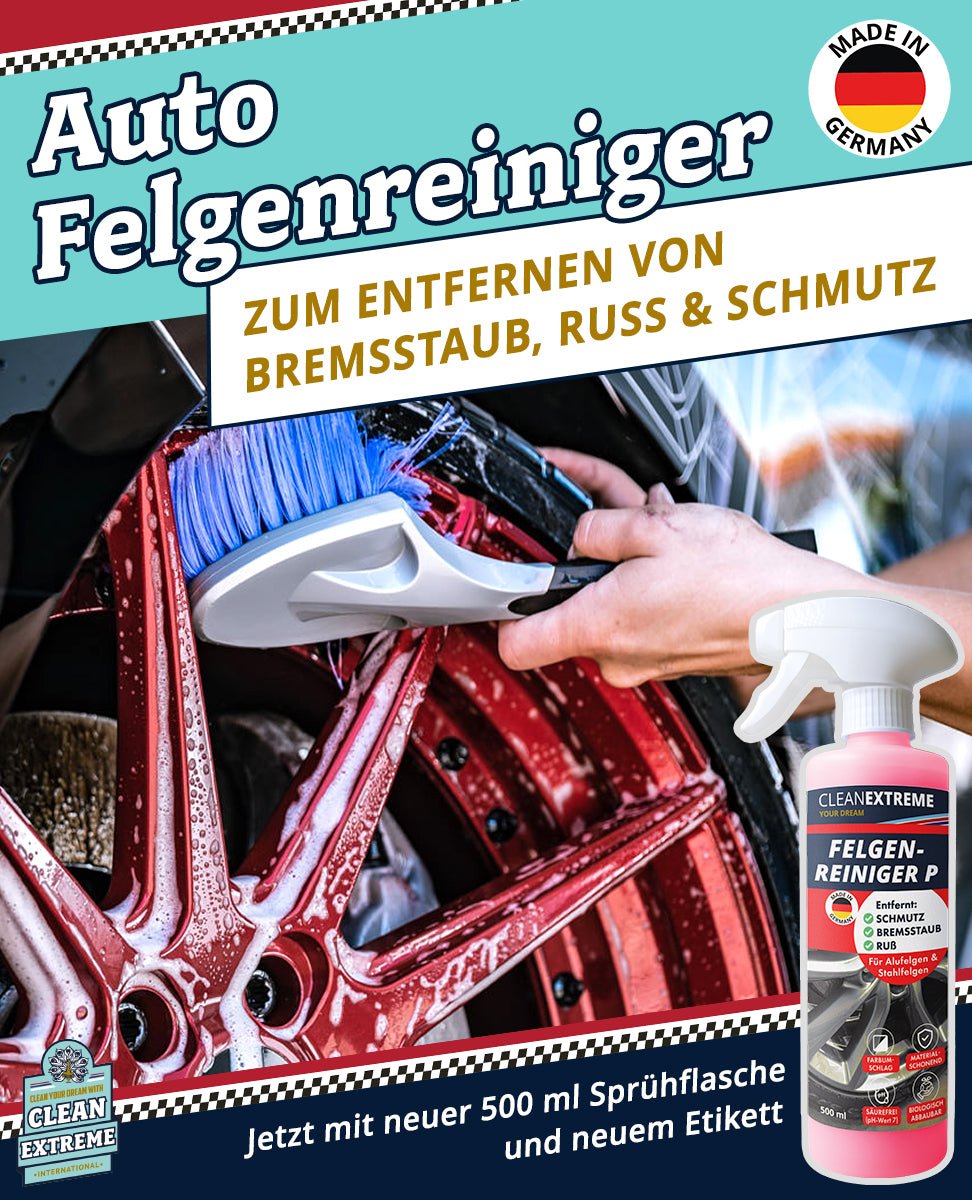 Felgenreiniger P redblue Säurefrei pH - neutral mit Farbumschlag 500 ml - CLEANEXTREME