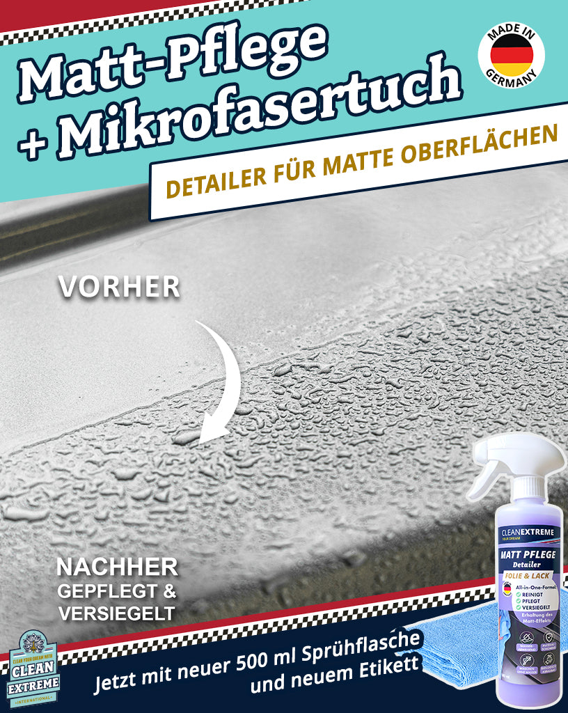 Auto Matt Pflege Folie & Lack mit Versiegelung 500 ml + Poliertuch
