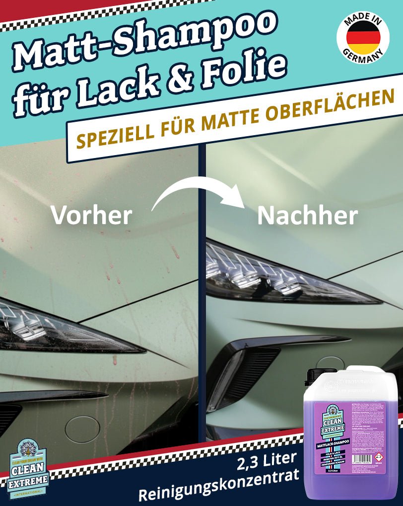 Mattlack Auto - Shampoo Folie & Lack - Konzentrat - 2,3 Liter - CLEANEXTREME