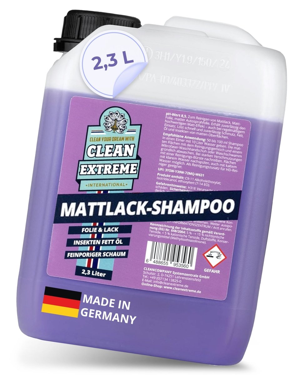 Mattlack Auto - Shampoo Folie & Lack - Konzentrat - 2,3 Liter - CLEANEXTREME