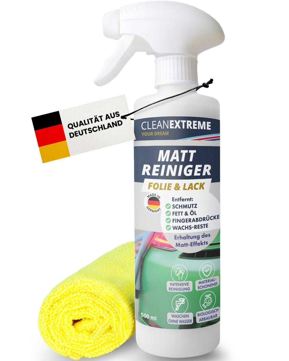 Auto Matt Reiniger Folie & Lack 500 ml + Allroundtuch - CLEANEXTREME