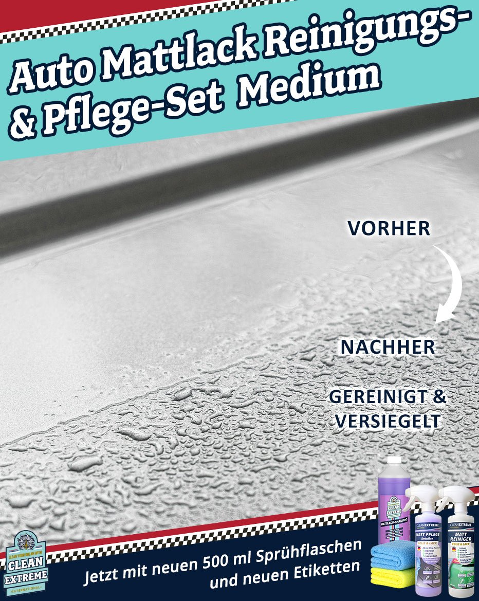 Auto - Set Mattlack / Mattfolie – Reinigung + Pflege MEDIUM - CLEANEXTREME