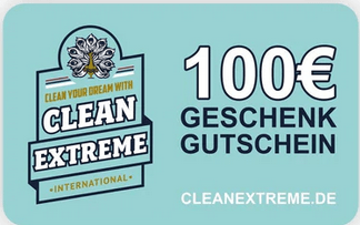 CLEANEXTREME GESCHENK - GUTSCHEIN für Auto - Reinigungs - & Pflege - Produkte 100 Euro - CLEANEXTREME