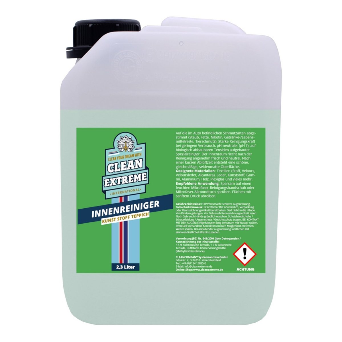 Auto Innenreiniger 2,3L Kanister | pH-neutral für Polster Teppich Kunststoff | CLEANEXTREME