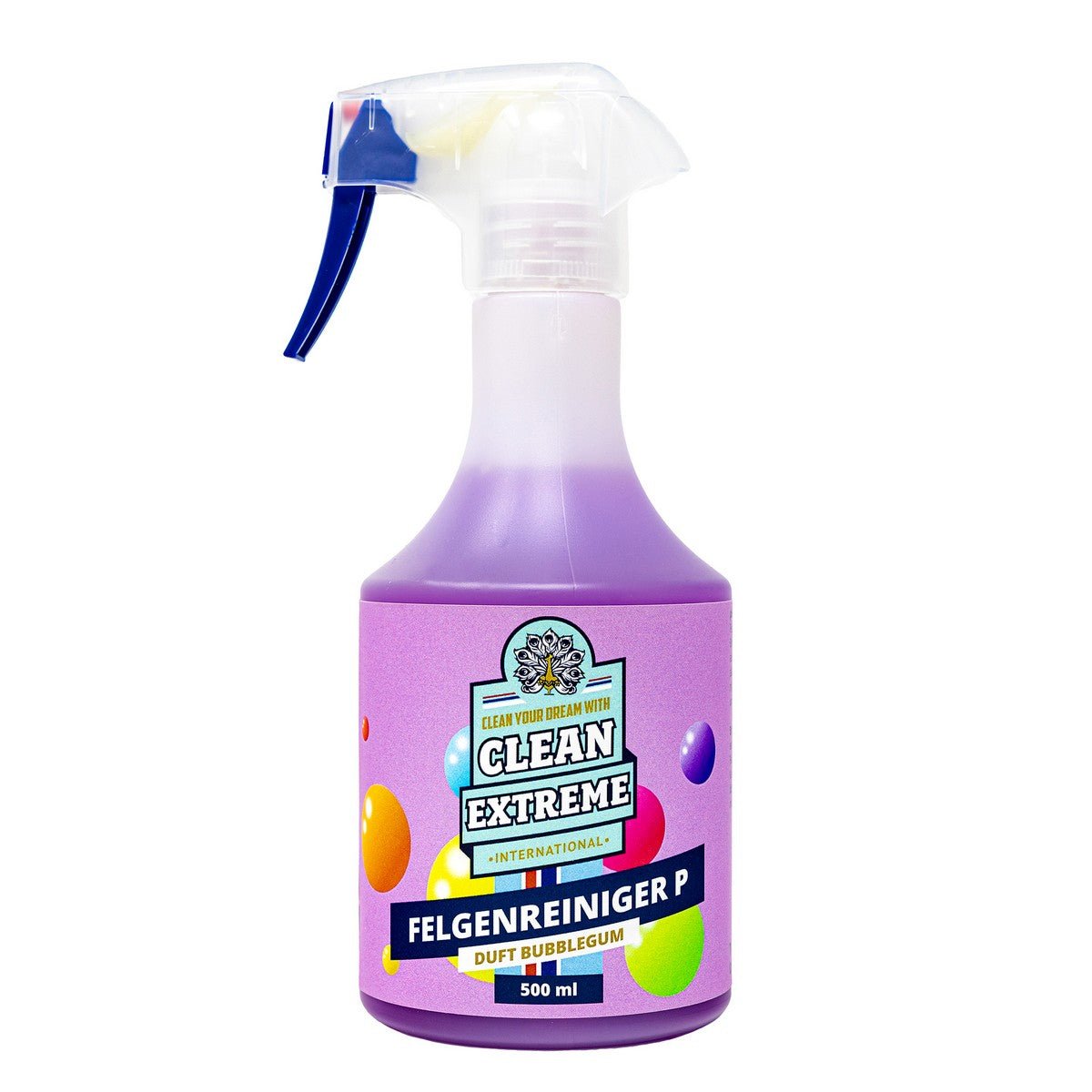Felgenreiniger P redblue BUBBLEGUM Säurefrei pH-neutral mit Farbumschlag 500 ml (Alufelgenreiniger) - CLEANEXTREME