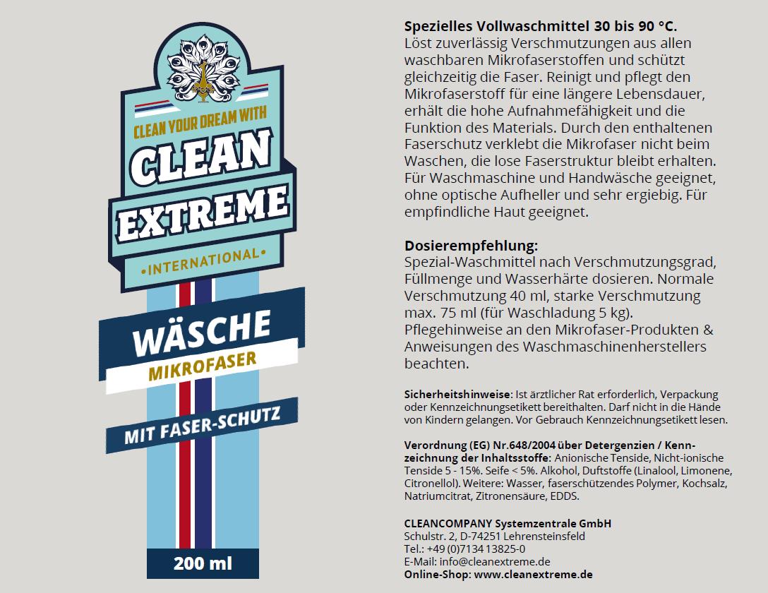 Mikrofaser-Waschmittel - 200 ml - CLEANEXTREME