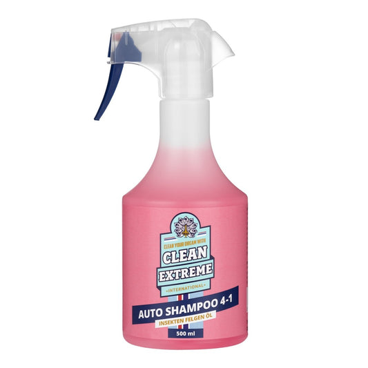 Autoshampoo 4-in-1: Shampoo-Insekten-Felgen-Öl - 500 ml - CLEANEXTREME