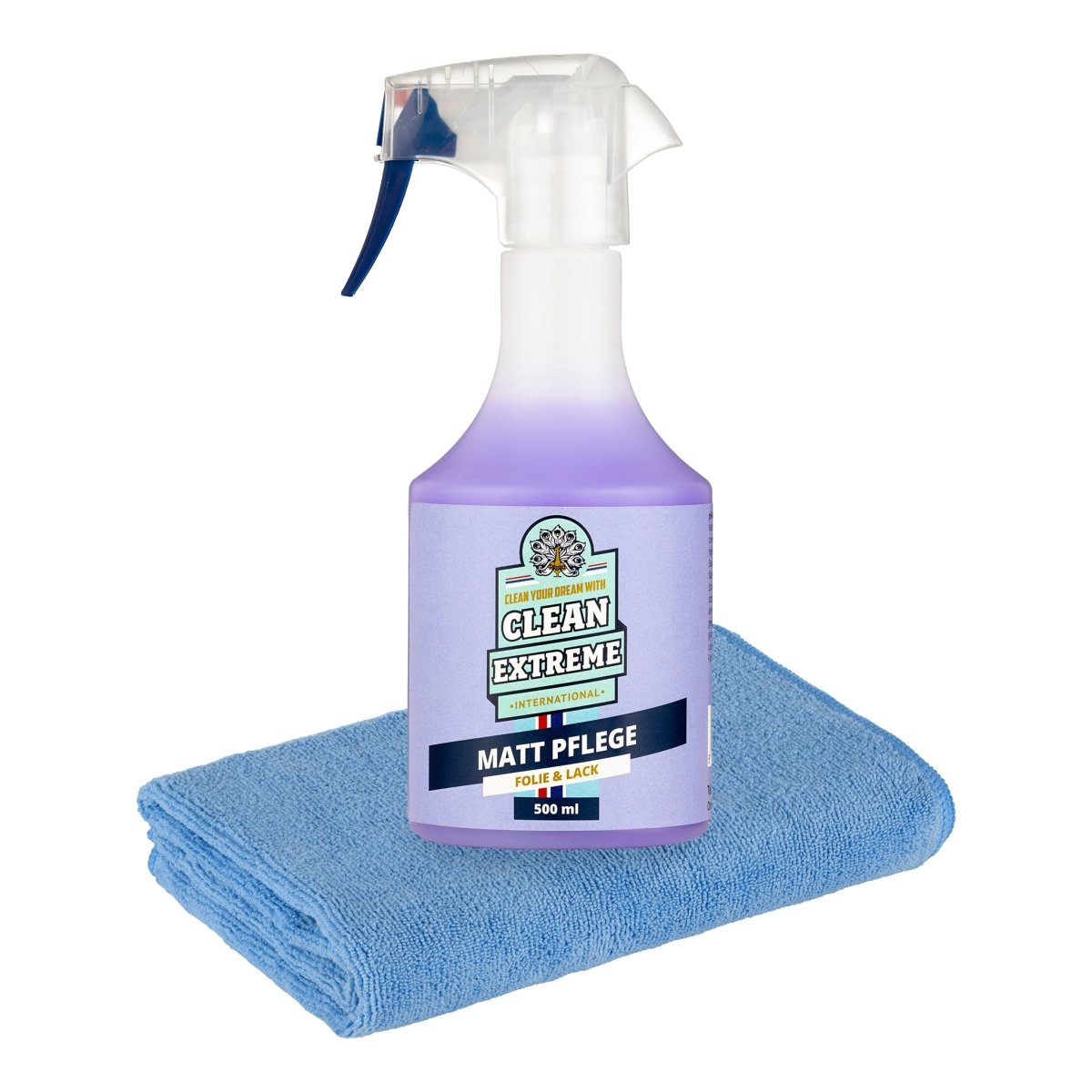 Matt Pflege Folie & Lack + Poliertuch BLAU MAXI Set - CLEANEXTREME