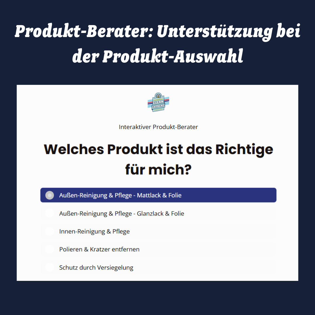 Interaktiver Produkt-Berater: Unterstützung bei der Produkt-Auswahl