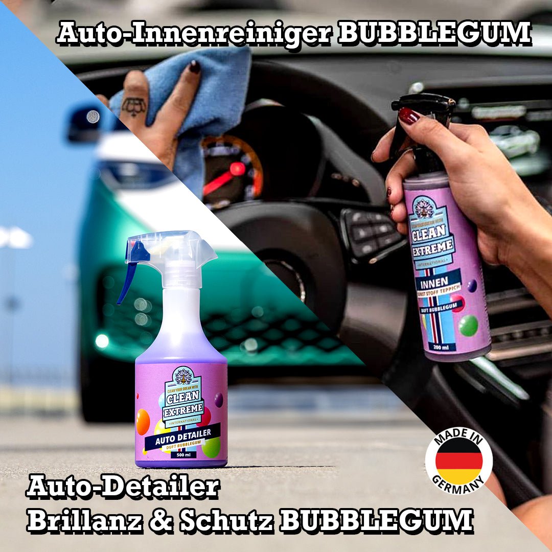 Auto - Detailer Brillanz & Schutz BUBBLEGUM (Lackpflege) - 500 ml Schnellreiniger für Glanz - Lack & Glanz - Autofolie uvm. mit Versiegelung nach dem waschen oder für zwischendurch - waschen reinigen pflegen ohne Wasser + versiegeln - CLEANEXTREME