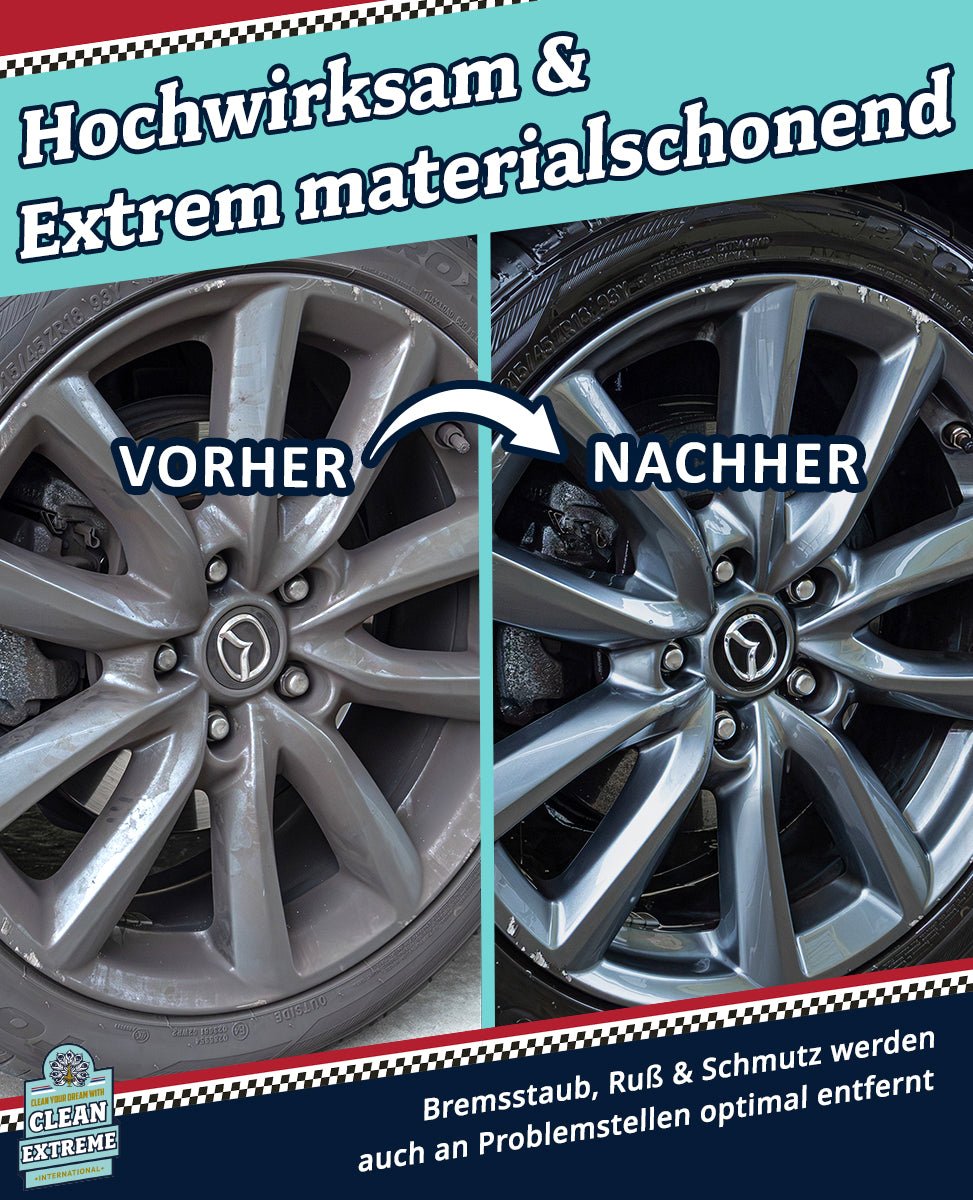 Felgenreiniger P redblue Säurefrei pH-neutral mit Farbumschlag 2,3 Liter - CLEANEXTREME