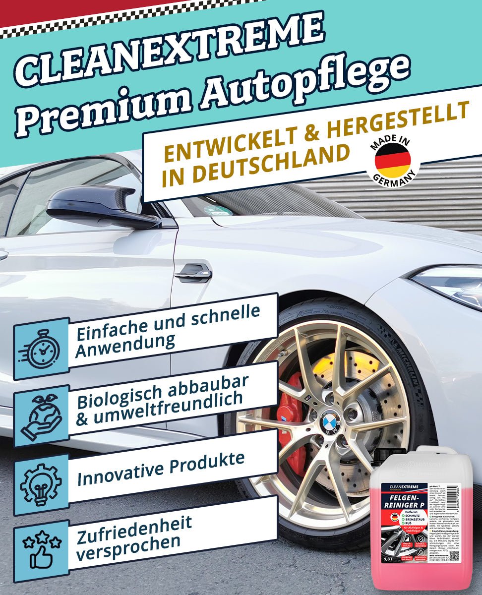 Felgenreiniger P redblue Säurefrei pH-neutral mit Farbumschlag 2,3 Liter - CLEANEXTREME