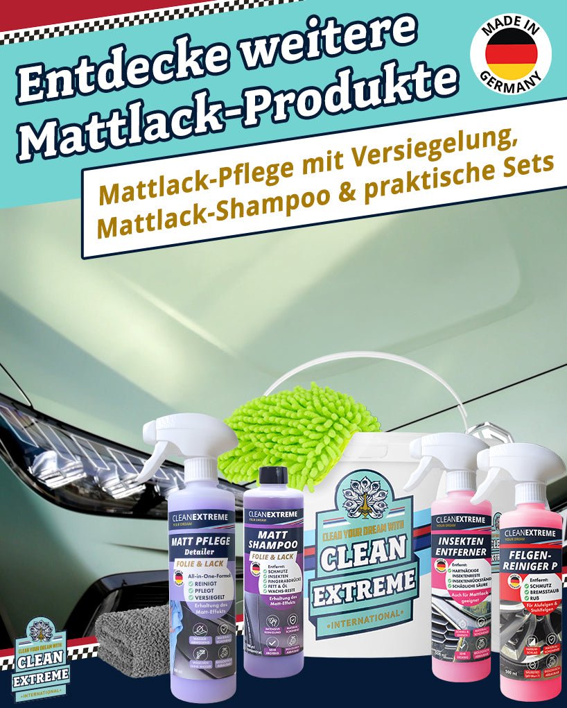 Auto Matt Reiniger Folie & Lack 500 ml + Allroundtuch - CLEANEXTREME
