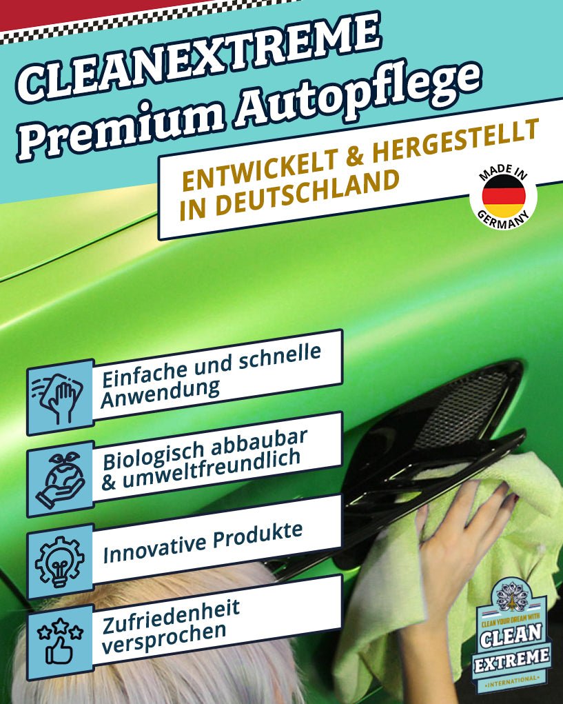 Auto Matt Reiniger Folie & Lack 500 ml + Allroundtuch - CLEANEXTREME