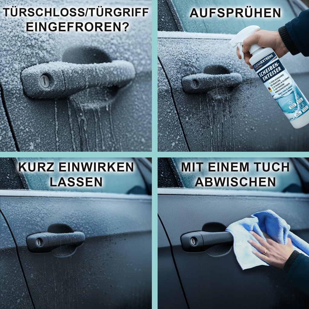 CLEANEXTREME Winter - Profi - Set Frostschutz & Enteiser – 4,8 L Wischwasser + 500 ml Enteiser - Spray - CLEANEXTREME