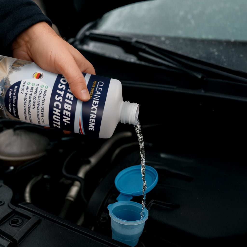 Winter-Sicht-Set – Scheibenreiniger 1 L & Enteiser-Spray 500 ml + Gratis Premium-Mikrofaser-Tuch