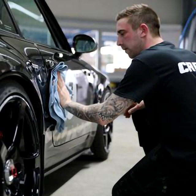 SIO² Auto - Detailer (Lackpflege) - 500 ml + MICRO Poliertuch GRAU FLUFFY - Randlos - 500GSM Set - CLEANEXTREME