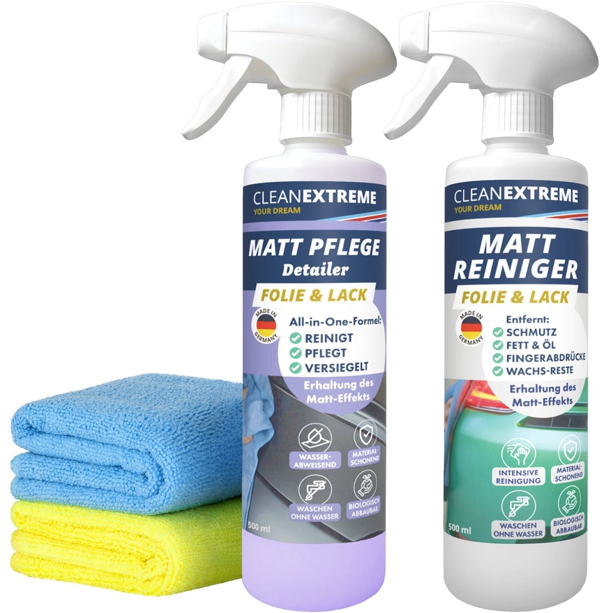 Boîte de finition « vernis mat / film mat » - kit de nettoyage et d'entretien