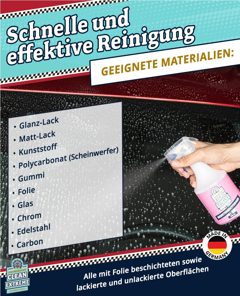 Auto - Insektenentferner 500 ml (Insektenreiniger) - CLEANEXTREME