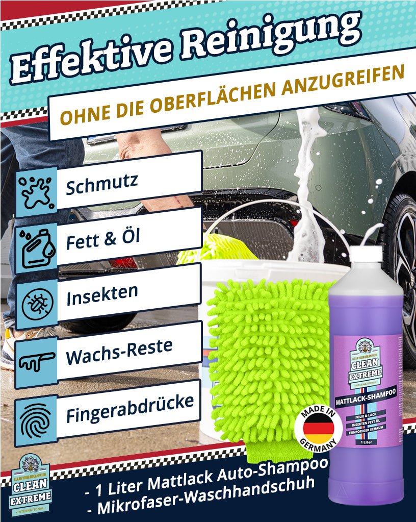 Auto - Set Mattlack / Mattfolie – Reinigung + Pflege MAXI - CLEANEXTREME