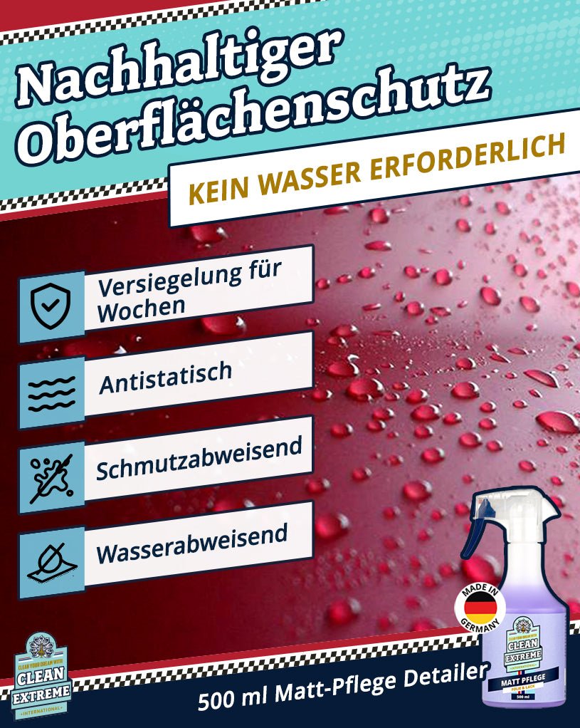 Auto - Set Mattlack / Mattfolie – Reinigung + Pflege MEDIUM - CLEANEXTREME