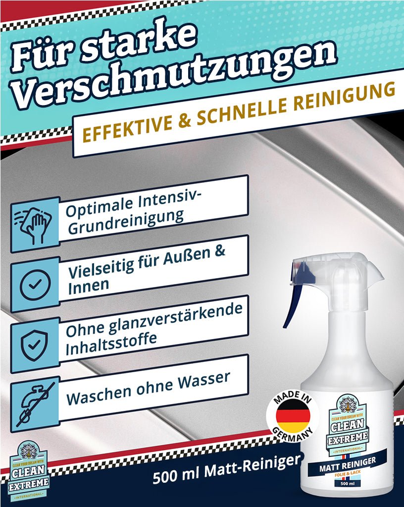 Auto - Set Mattlack / Mattfolie – Reinigung + Pflege MAXI - CLEANEXTREME