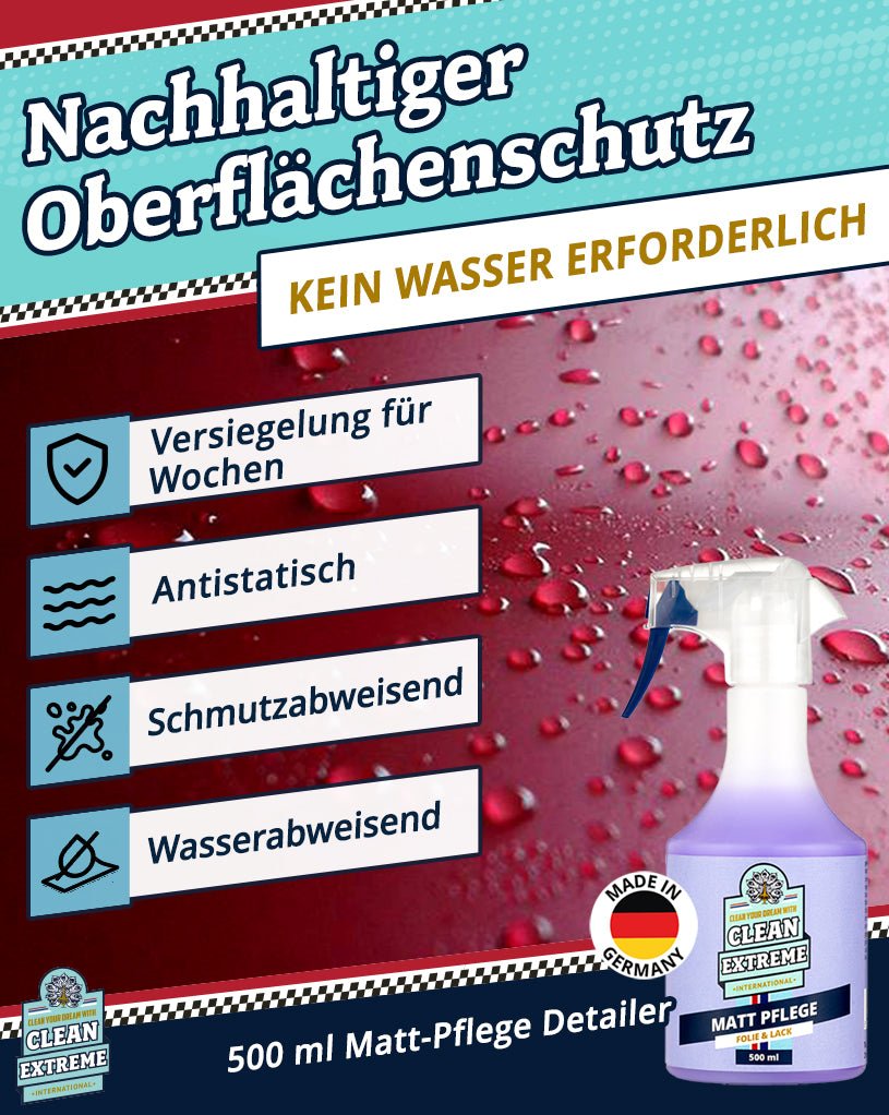 Auto - Set Mattlack / Mattfolie – Reinigung + Pflege MAXI - CLEANEXTREME