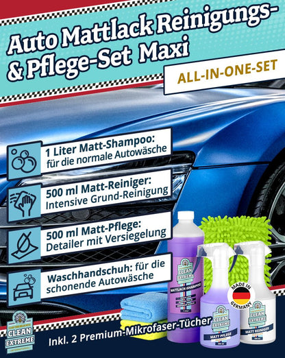 Auto - Set Mattlack / Mattfolie – Reinigung + Pflege MAXI - CLEANEXTREME