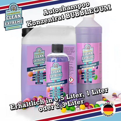 Autoshampoo Konzentrat BUBBLEGUM mit Wachs 1 Liter - CLEANEXTREME