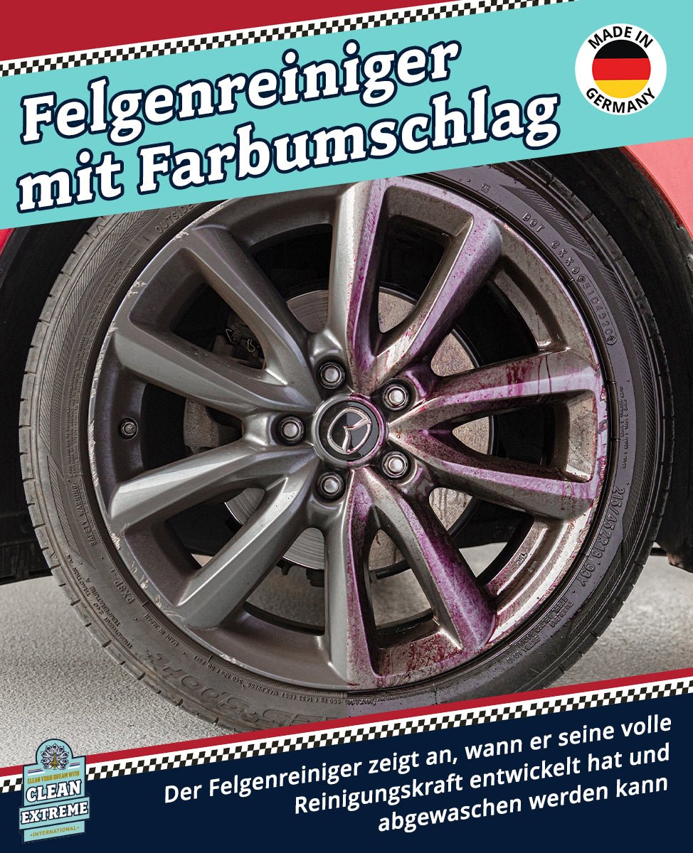 Felgenreiniger P redblue Säurefrei pH - neutral mit Farbumschlag 500 ml - CLEANEXTREME