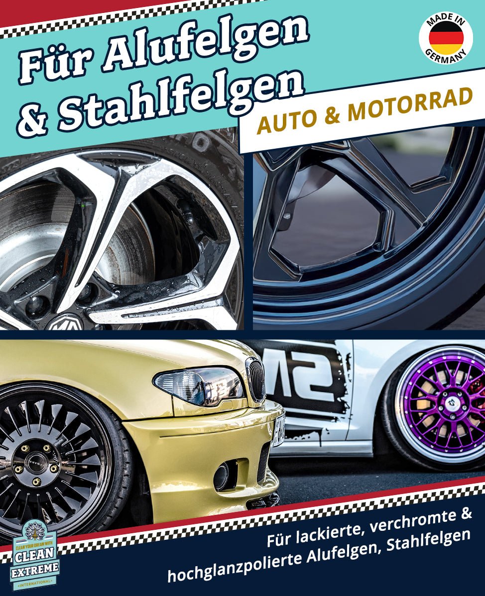 Felgenreiniger P redblue Säurefrei pH - neutral mit Farbumschlag 500 ml - CLEANEXTREME