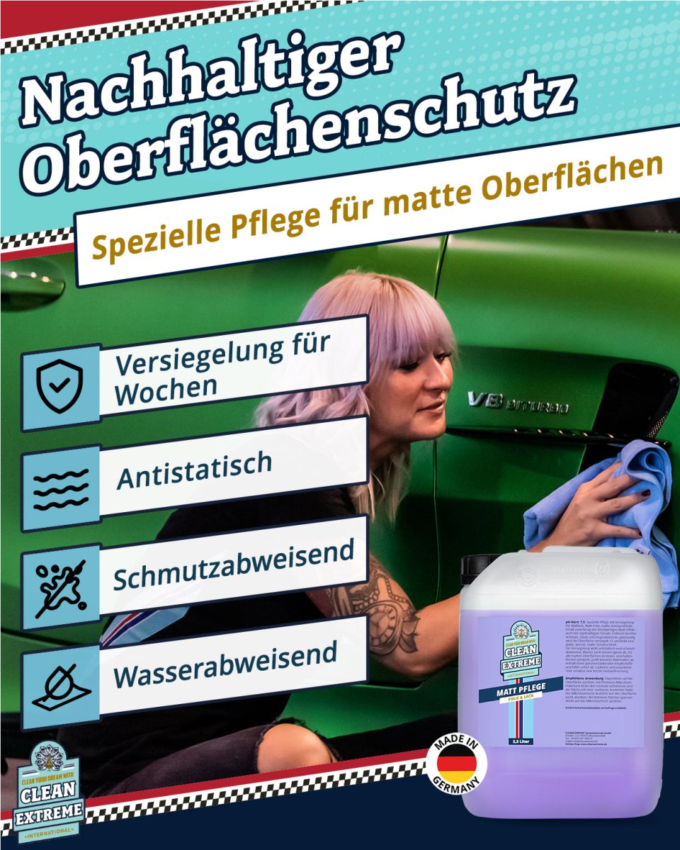 Auto Matt Pflege Folie & Lack mit Versiegelung - Detailer - 2,3 Liter - CLEANEXTREME