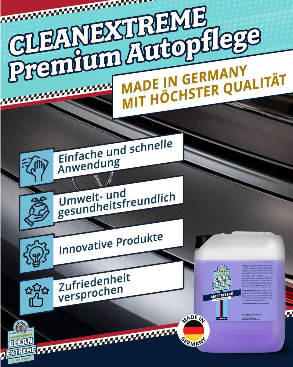 Auto Matt Pflege Folie & Lack mit Versiegelung - Detailer - 2,3 Liter - CLEANEXTREME