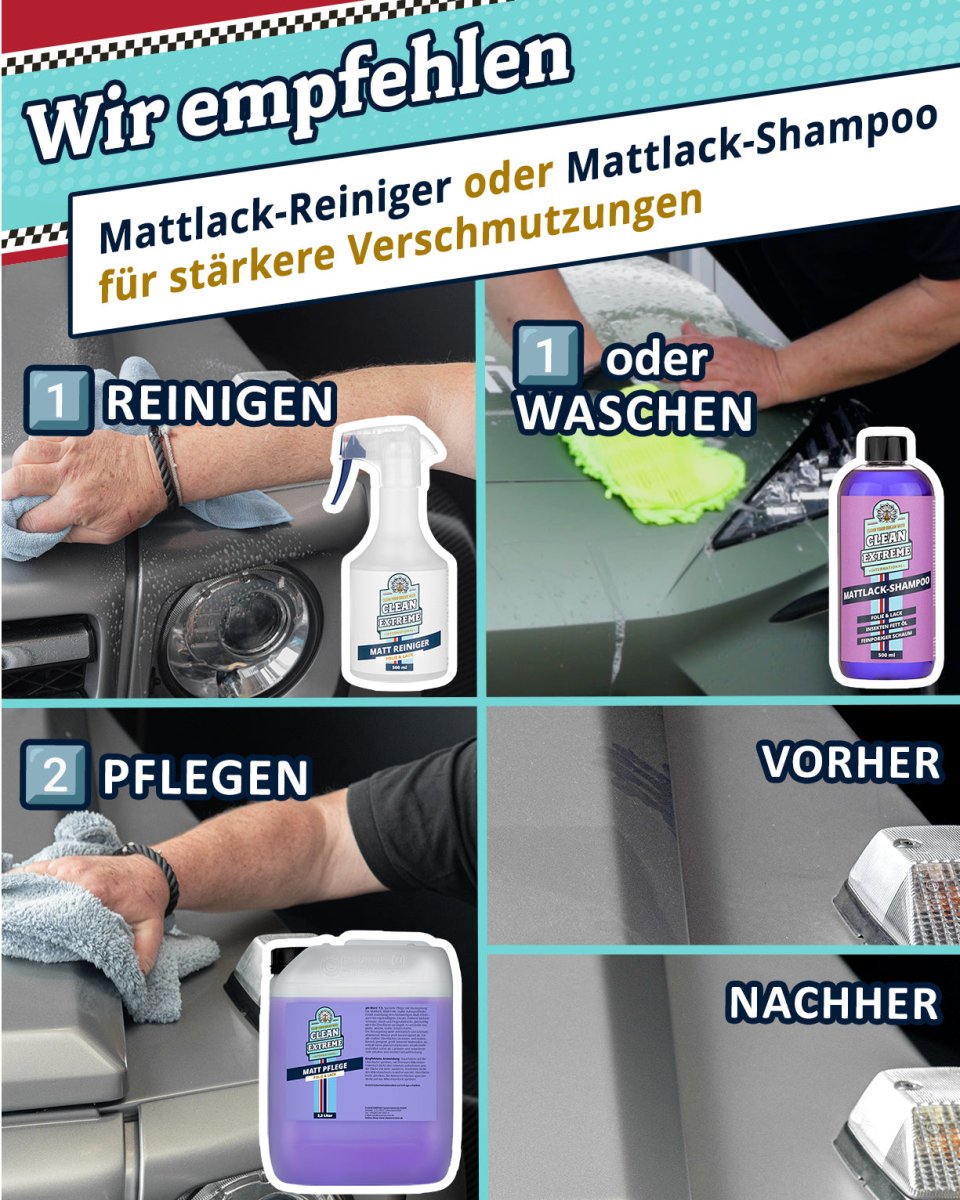 Auto Matt Pflege Folie & Lack mit Versiegelung - Detailer - 2,3 Liter - CLEANEXTREME