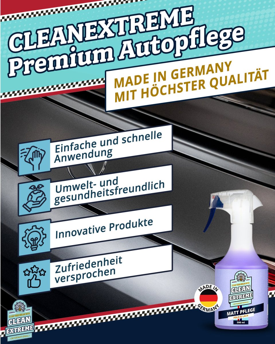 Auto Matt Pflege Folie & Lack mit Versiegelung - Detailer - 500 ml - CLEANEXTREME