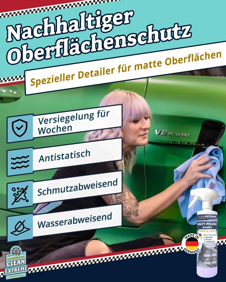 Auto Matt Pflege Folie & Lack mit Versiegelung - Detailer - 500 ml - CLEANEXTREME