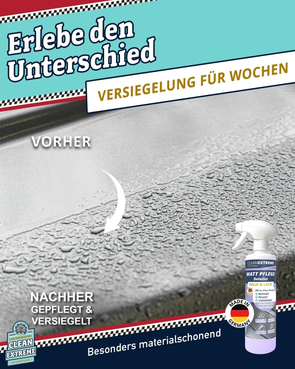 Auto Matt Pflege Folie & Lack mit Versiegelung - Detailer - 500 ml - CLEANEXTREME