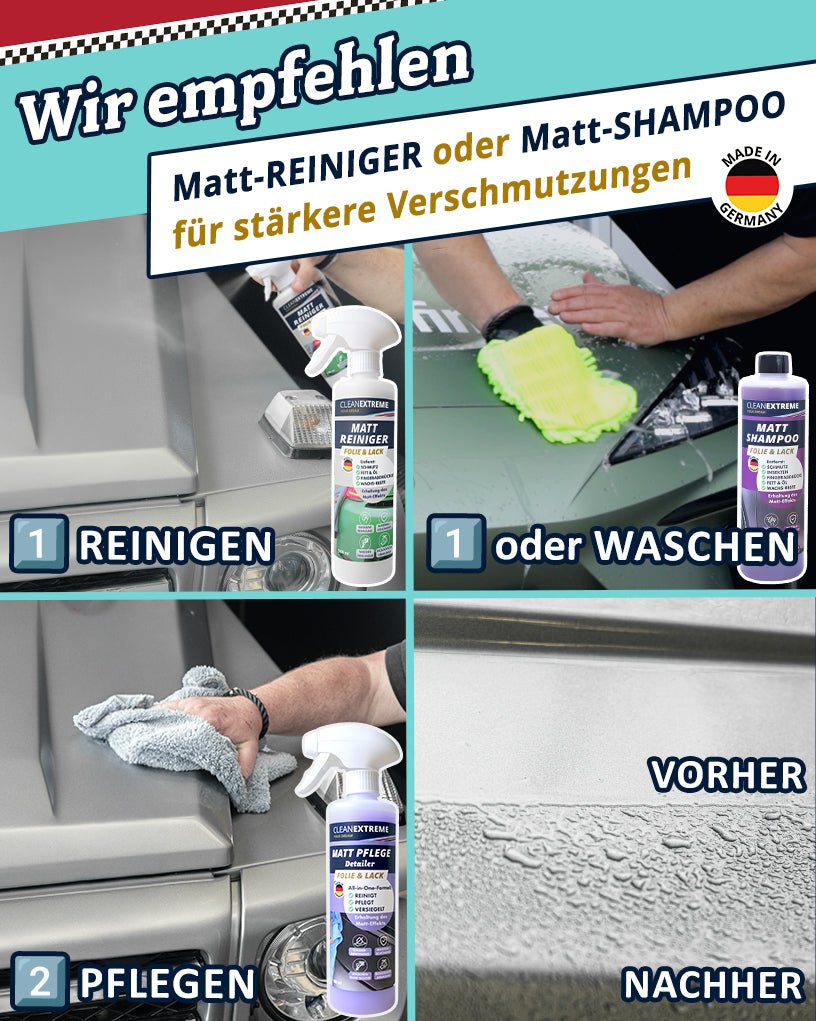 Auto Matt Pflege Folie & Lack mit Versiegelung - Detailer - 500 ml - CLEANEXTREME