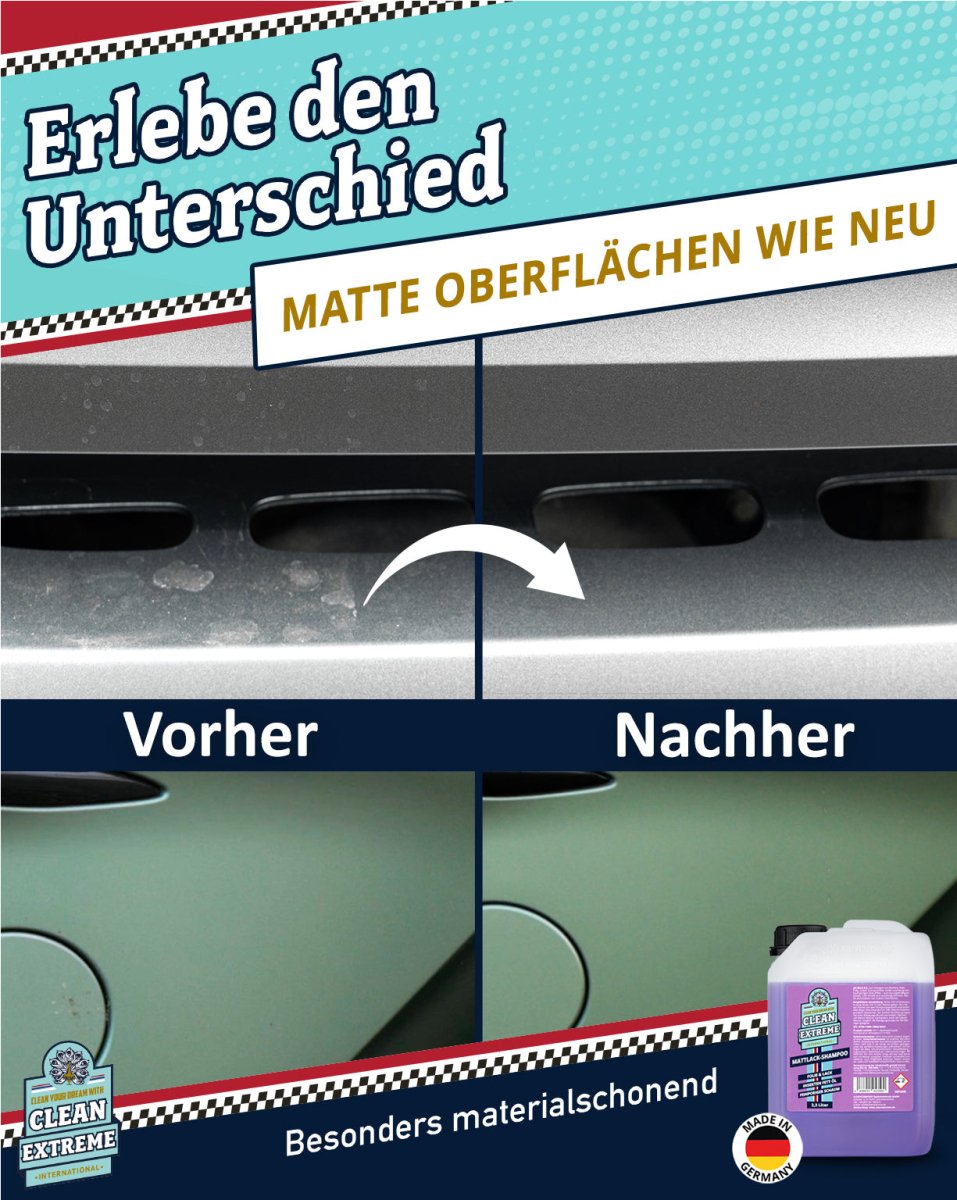 Mattlack Auto - Shampoo Folie & Lack - Konzentrat - 2,3 Liter - CLEANEXTREME