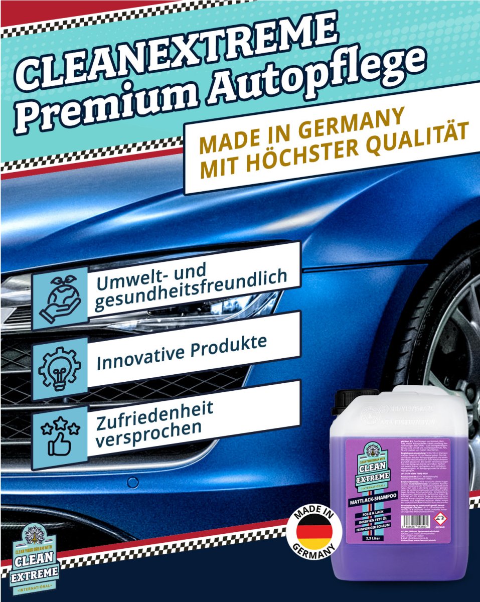 Mattlack Auto - Shampoo Folie & Lack - Konzentrat - 2,3 Liter - CLEANEXTREME