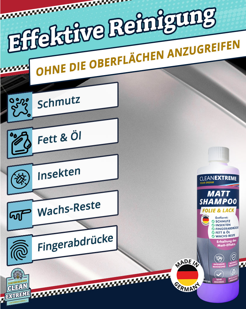 Mattlack Auto-Shampoo Folie & Lack - Konzentrat - 500 ml