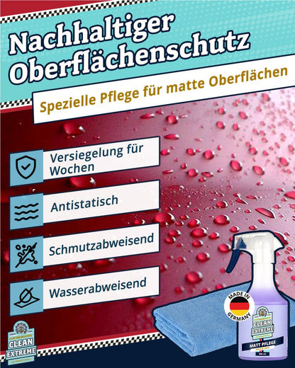 Auto Matt Pflege Folie & Lack + Poliertuch BLAU MAXI Set - CLEANEXTREME