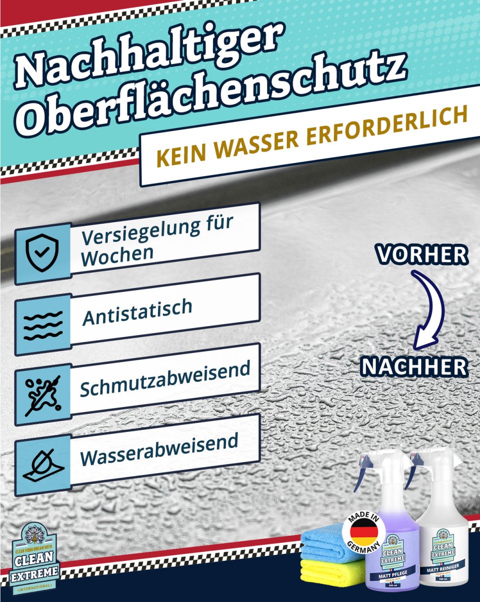 Auto Finish - Box Mattlack / Mattfolie - Reinigungs - und Pflege - Set - CLEANEXTREME
