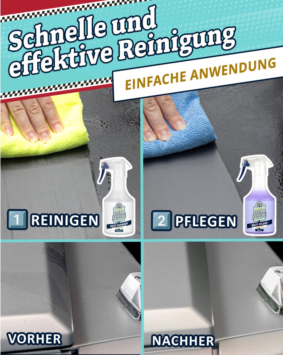Auto Finish - Box Mattlack / Mattfolie - Reinigungs - und Pflege - Set - CLEANEXTREME